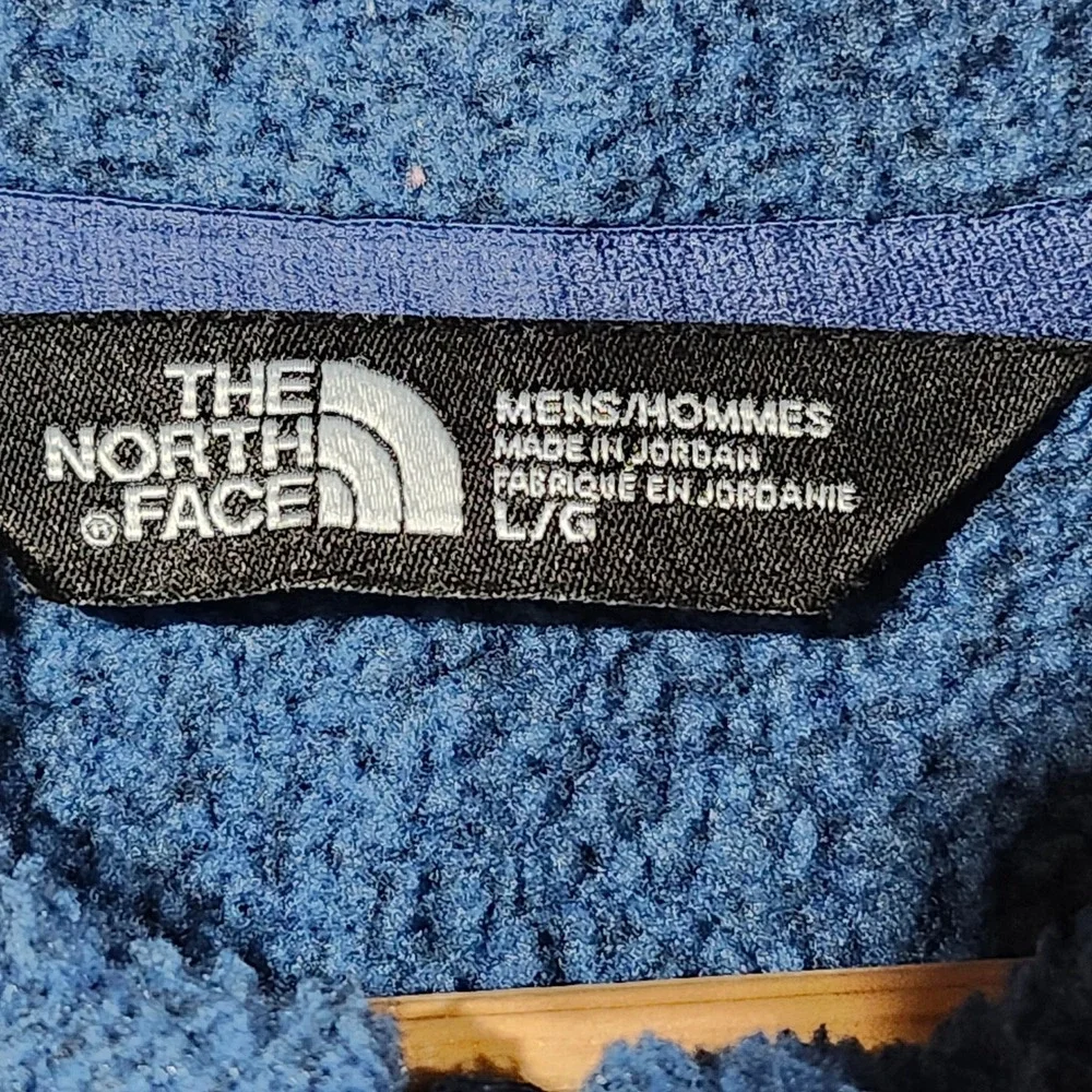The North Face Gordon Lyons Mens Blue Heather 1/4 Zip Fleece Pullover Large